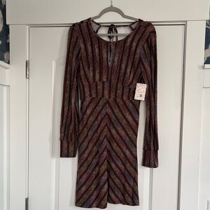 Free People Multicolor Long Sleeve Dress